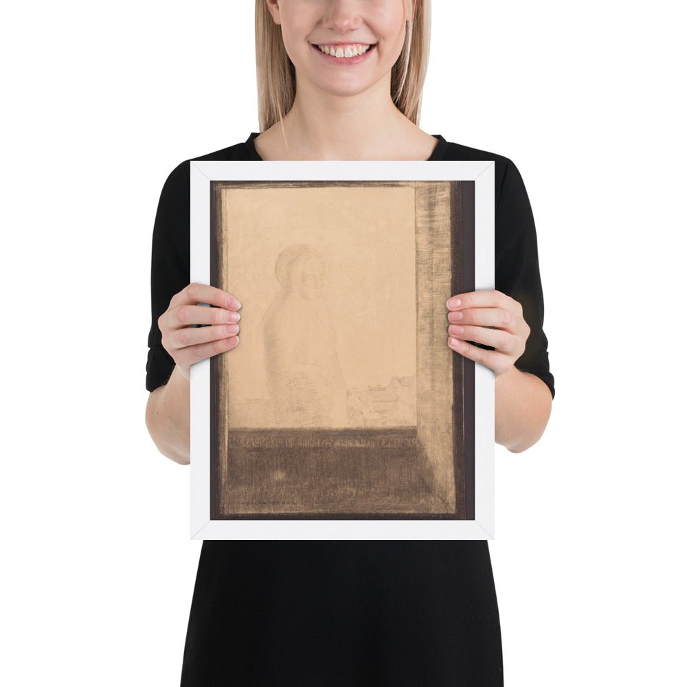 Apparition in the Window by Odilon Redon, Framed poster
