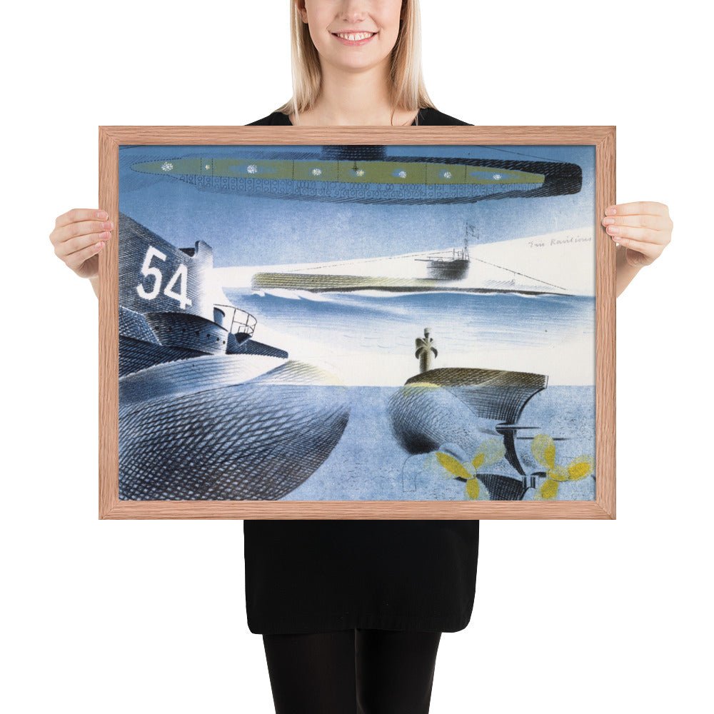 Aspects of Submarines by Eric Ravilious, Framed poster