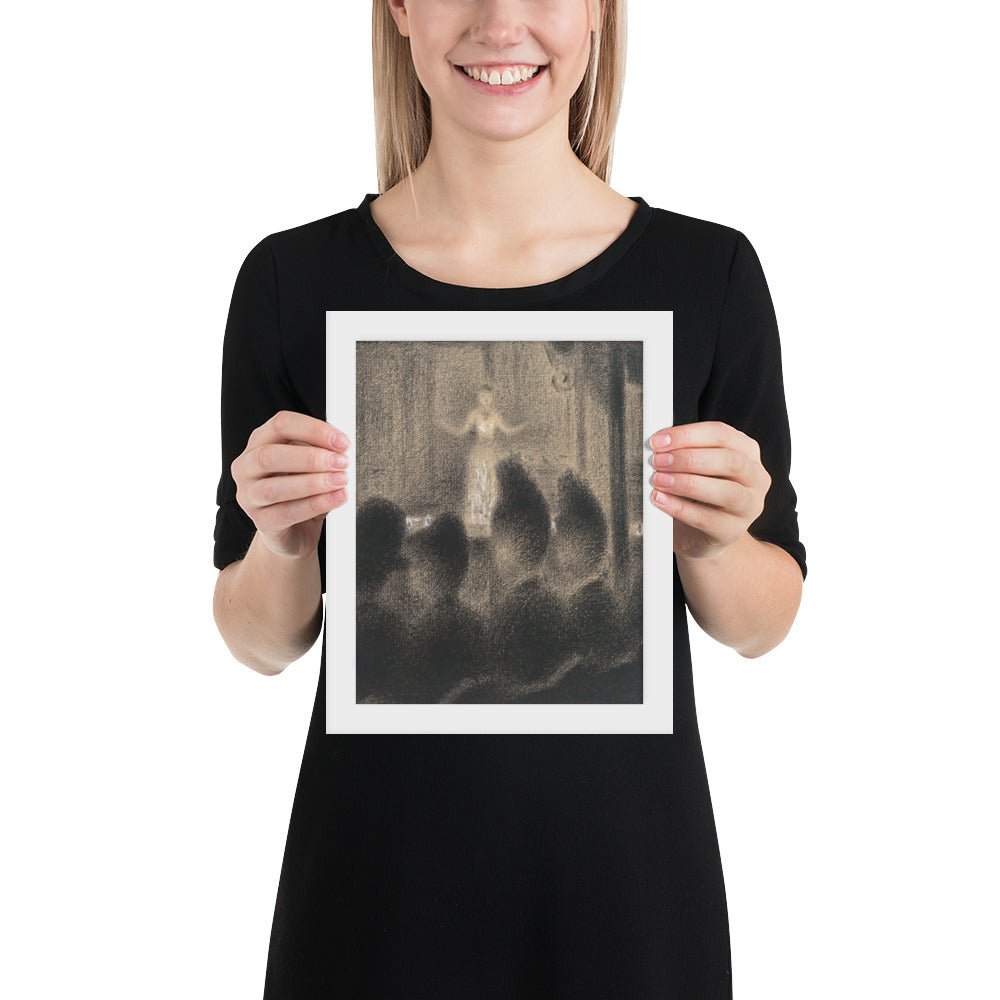 At the Concert Européen by Georges-Pierre Seurat, Framed poster