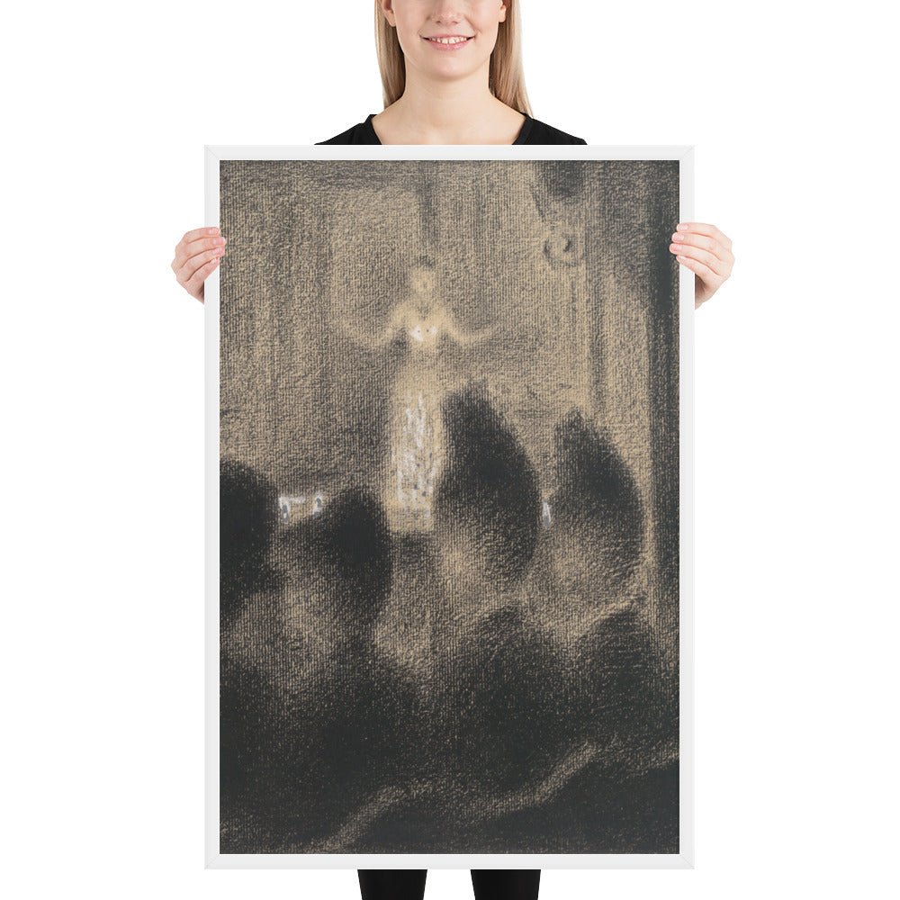 At the Concert Européen by Georges-Pierre Seurat, Framed poster