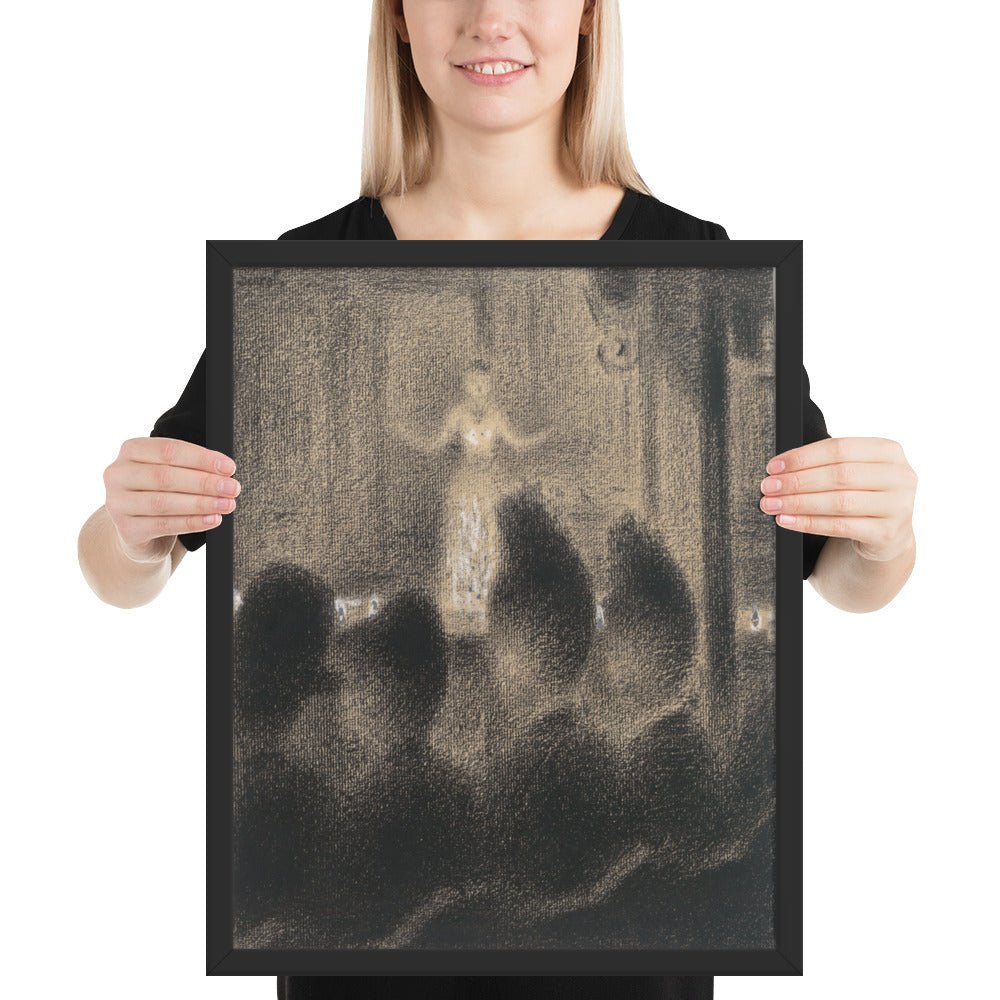 At the Concert Européen by Georges-Pierre Seurat, Framed poster