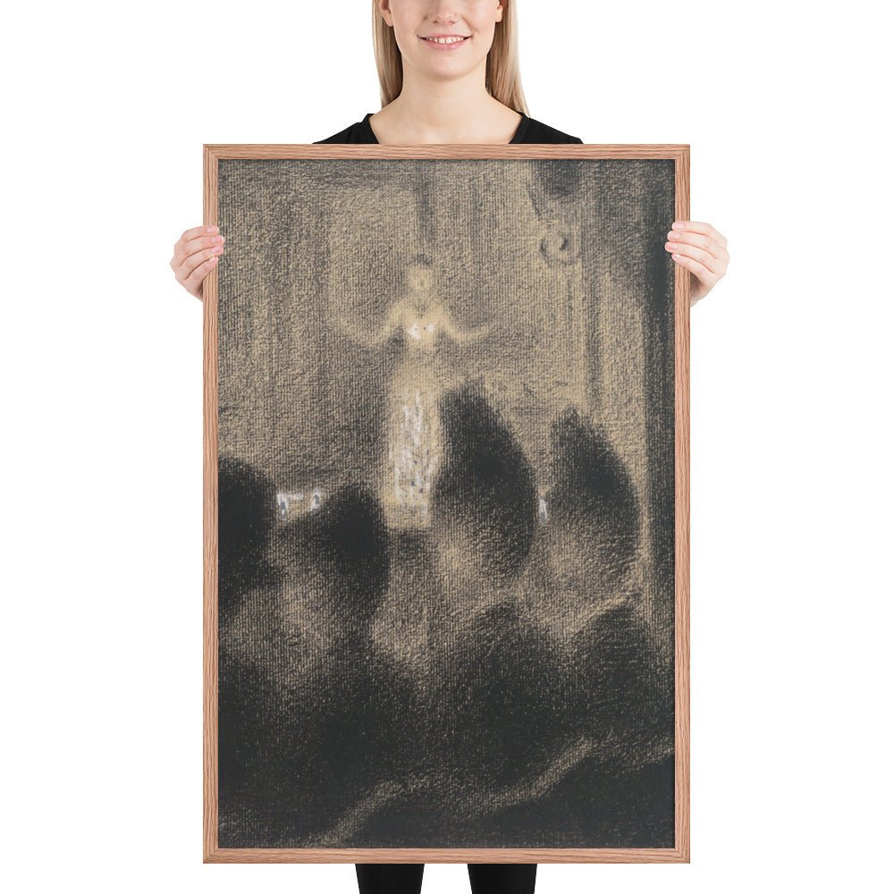 At the Concert Européen by Georges-Pierre Seurat, Framed poster