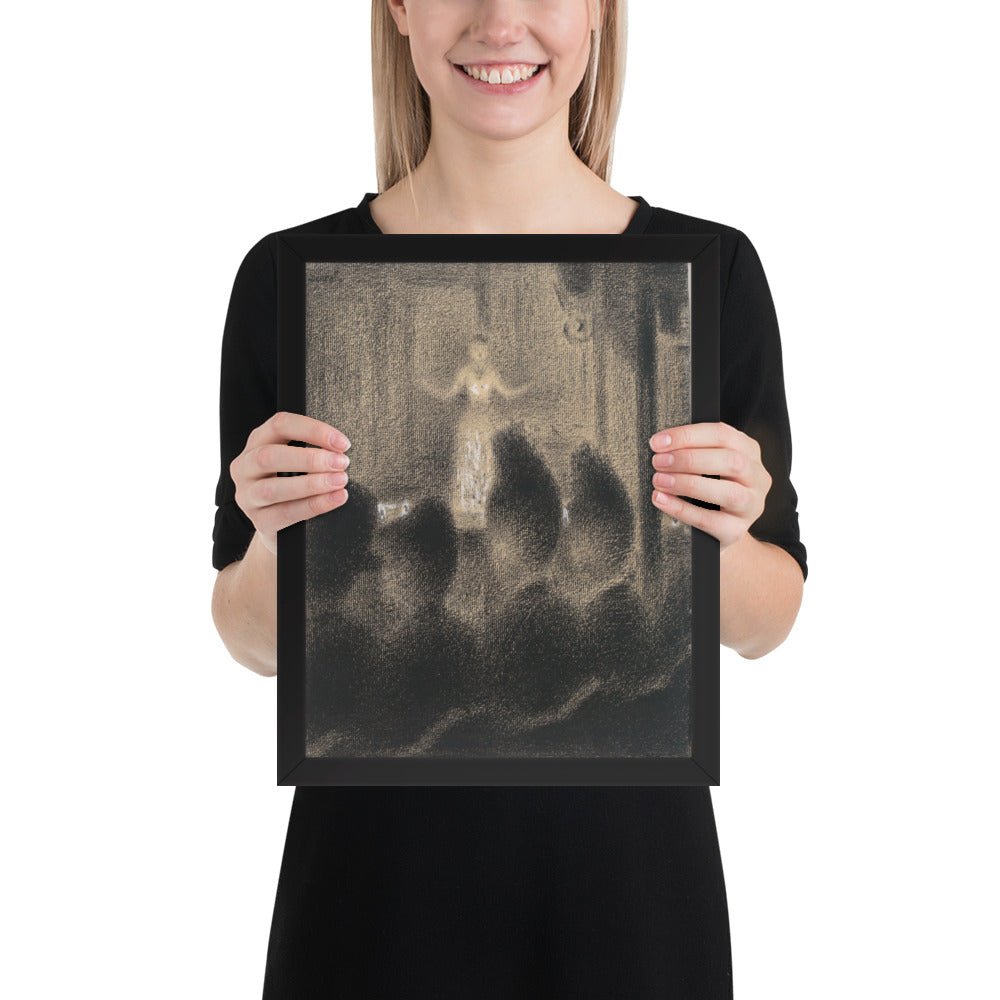 At the Concert Européen by Georges-Pierre Seurat, Framed poster