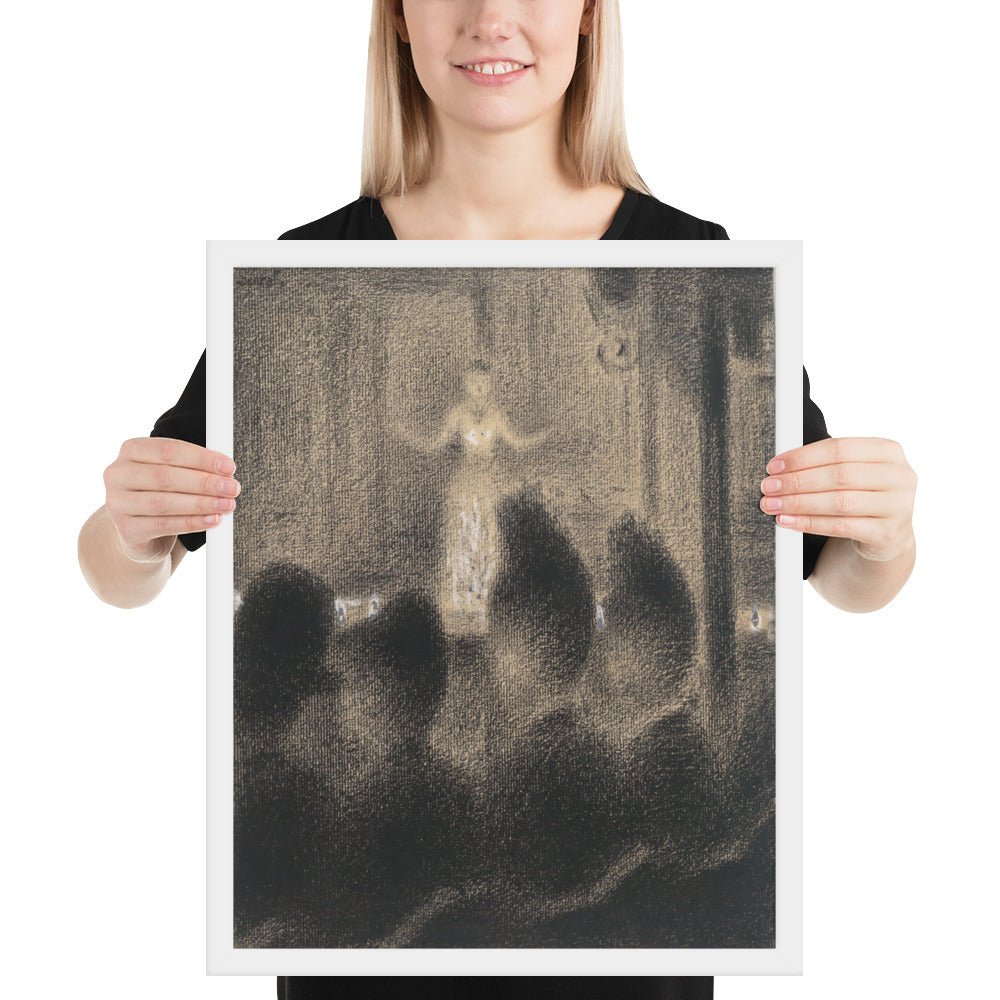 At the Concert Européen by Georges-Pierre Seurat, Framed poster
