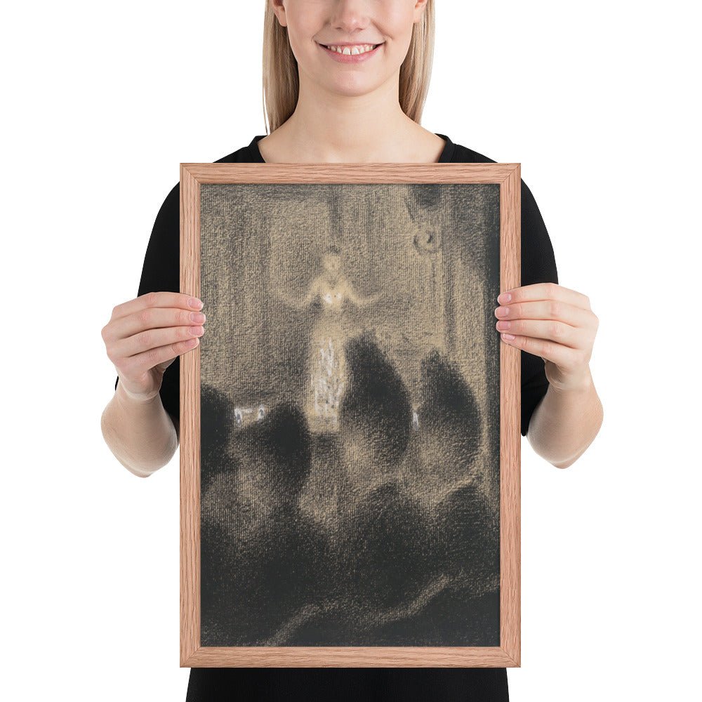 At the Concert Européen by Georges-Pierre Seurat, Framed poster