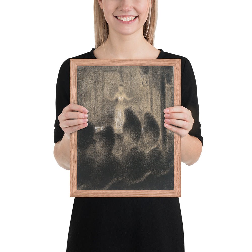 At the Concert Européen by Georges-Pierre Seurat, Framed poster