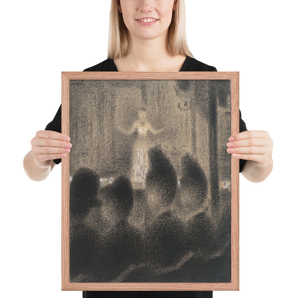 At the Concert Européen by Georges-Pierre Seurat, Framed poster
