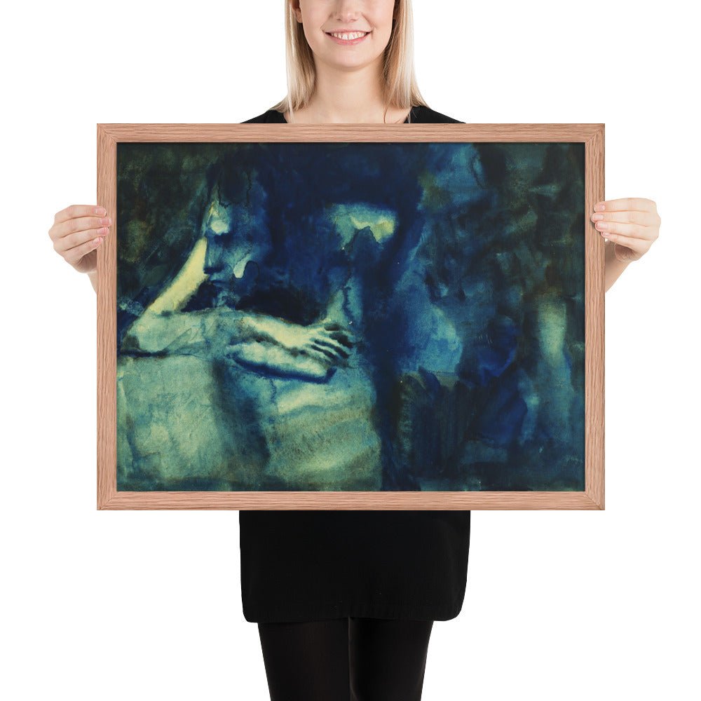 Brooding Woman, Three Children by Pablo Picasso, Framed poster