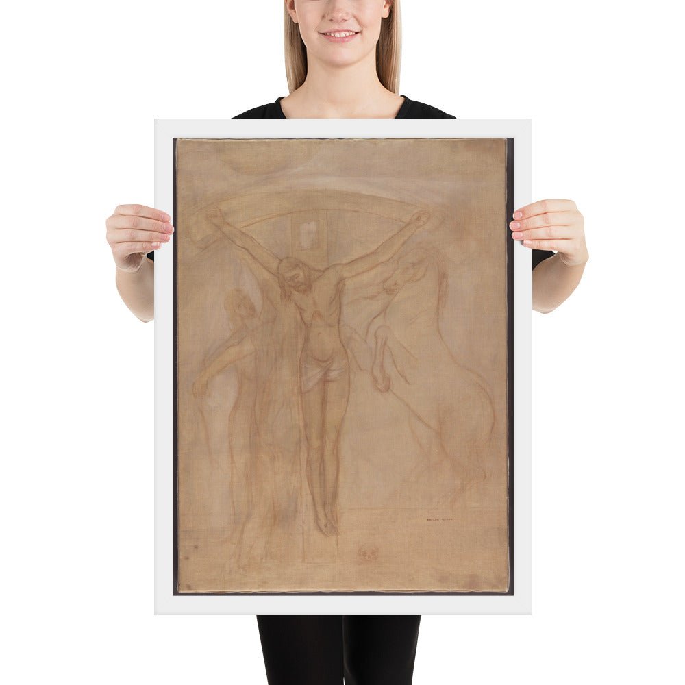 Christ on the Cross by Odilon Redon, Framed poster