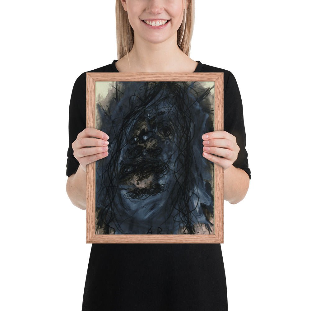 Christus by Arnulf Rainer, Framed poster