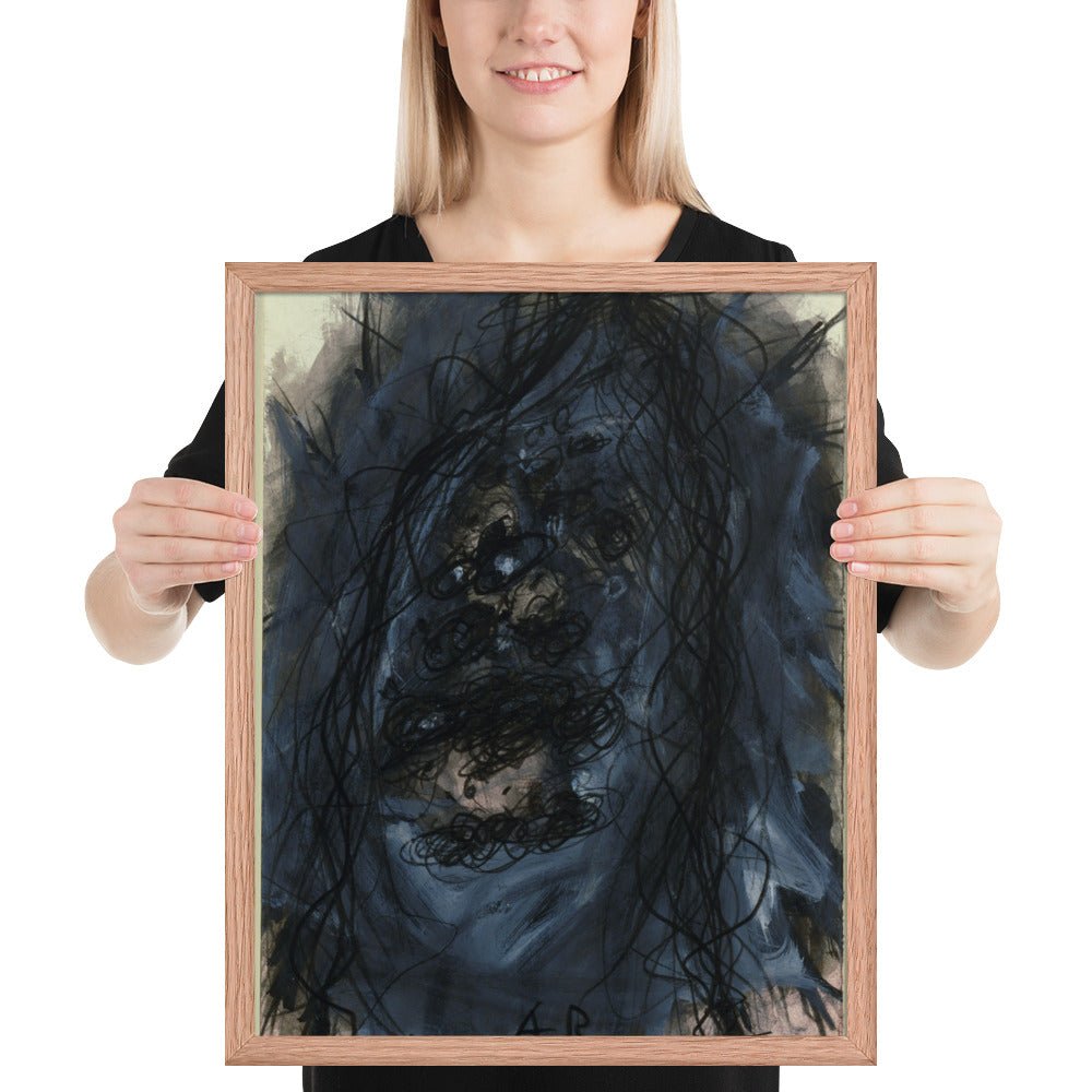 Christus by Arnulf Rainer, Framed poster
