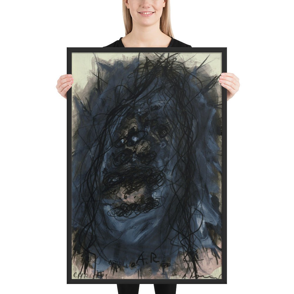 Christus by Arnulf Rainer, Framed poster