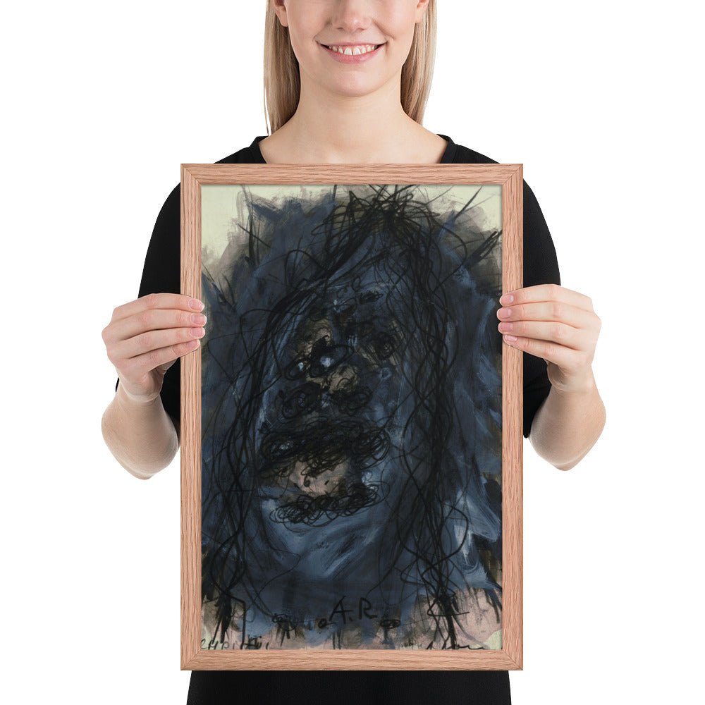 Christus by Arnulf Rainer, Framed poster
