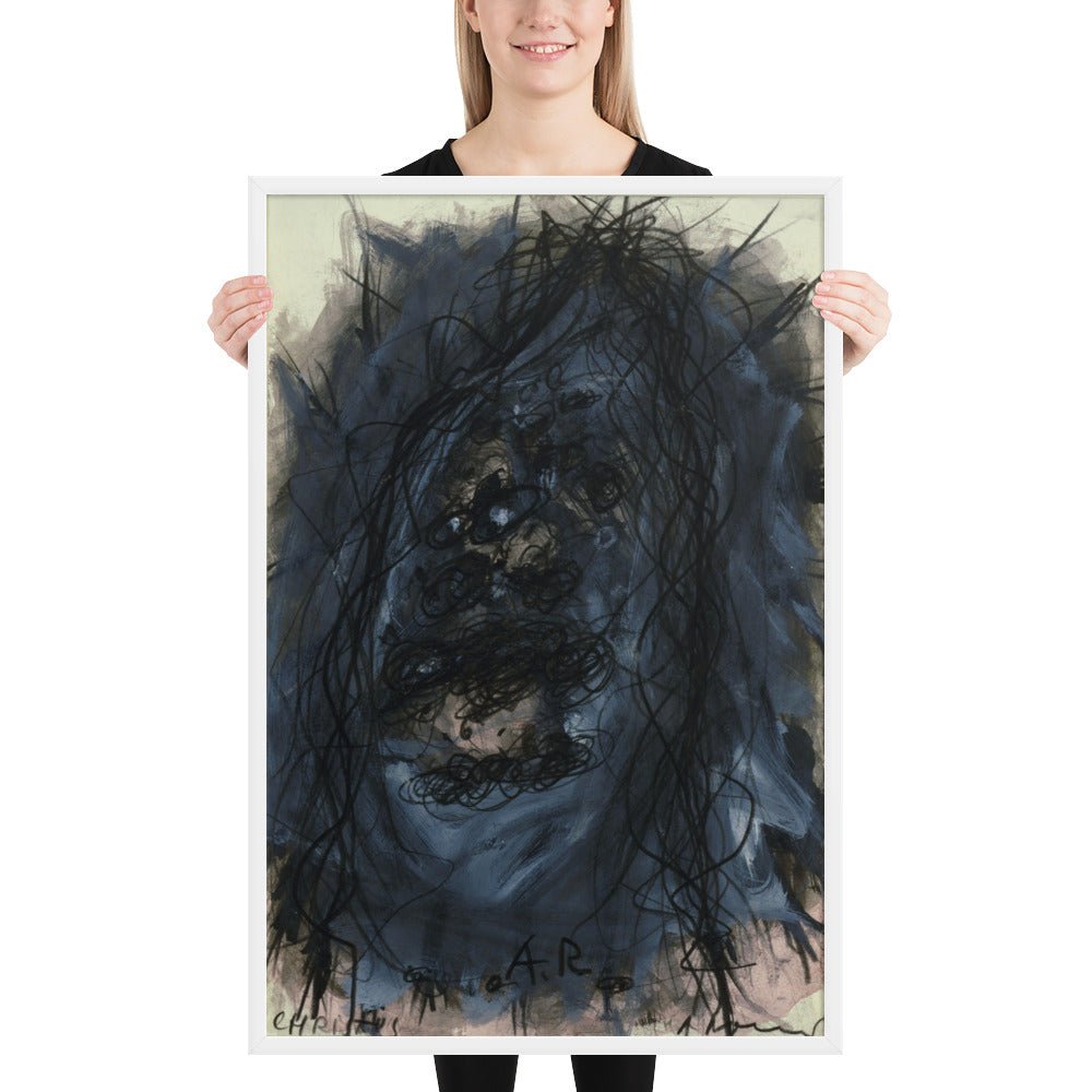 Christus by Arnulf Rainer, Framed poster