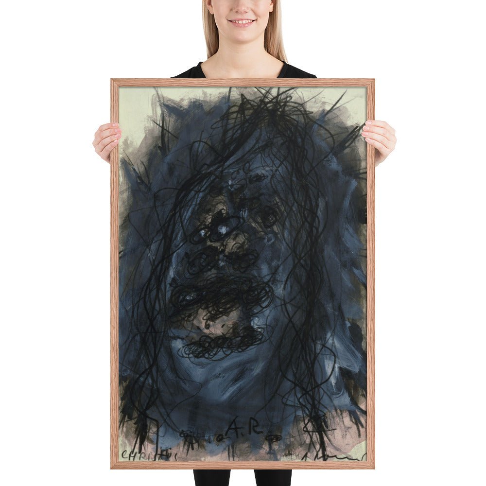 Christus by Arnulf Rainer, Framed poster