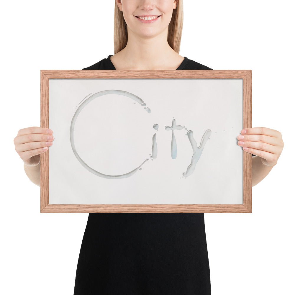 City by Edward Ruscha, Framed poster