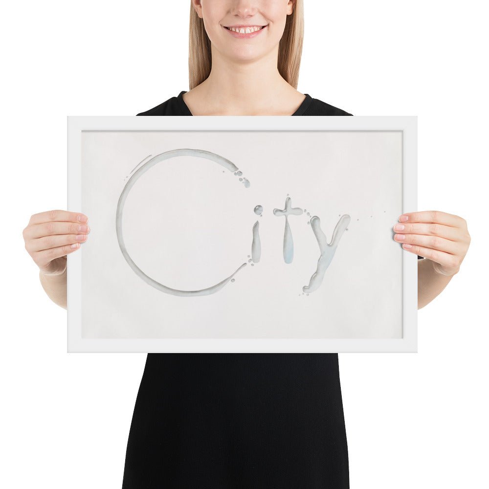 City by Edward Ruscha, Framed poster
