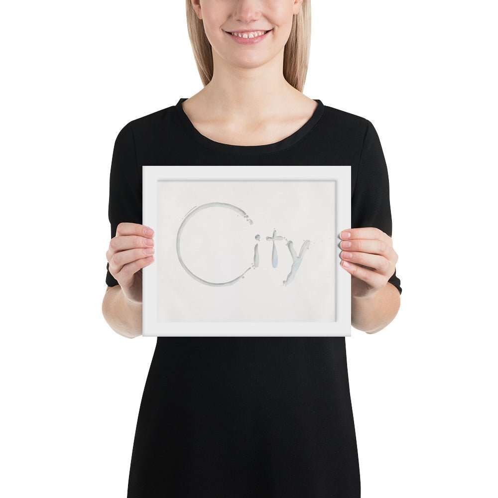 City by Edward Ruscha, Framed poster