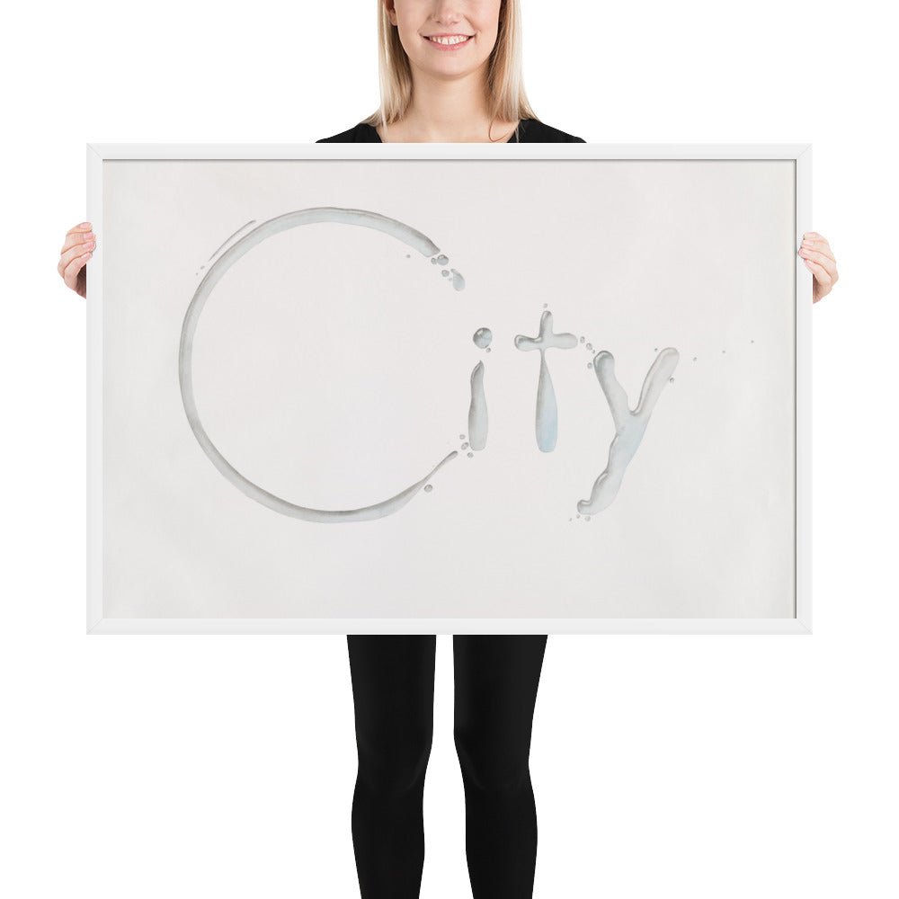 City by Edward Ruscha, Framed poster