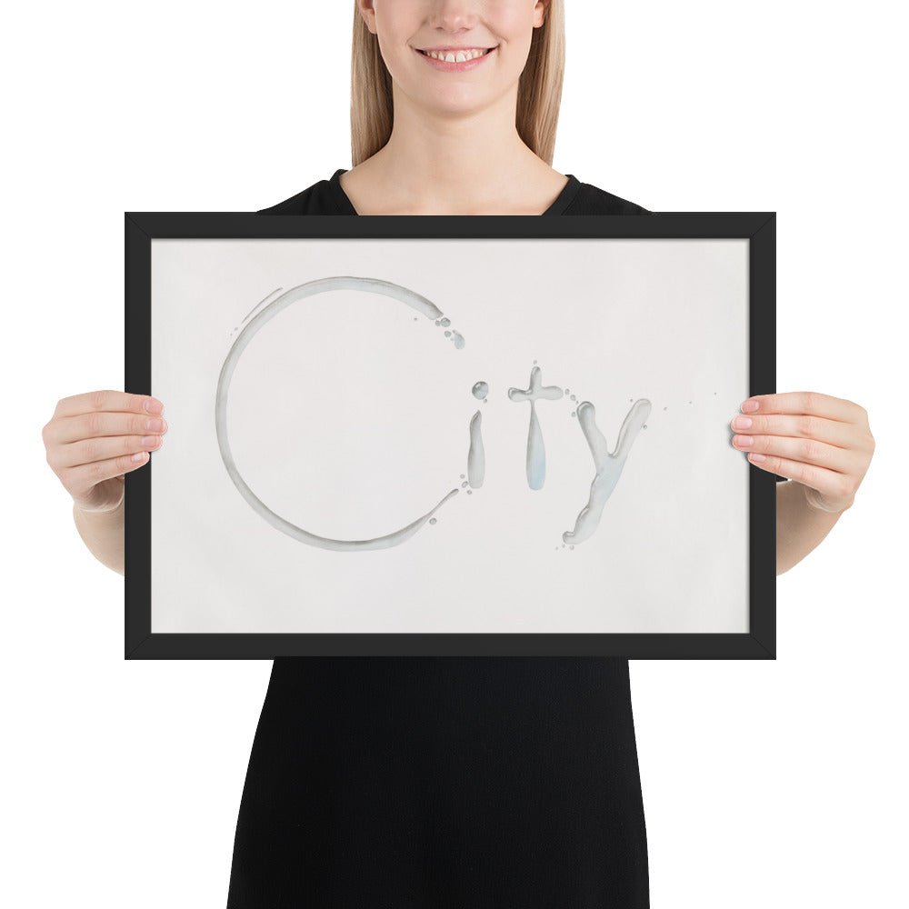 City by Edward Ruscha, Framed poster