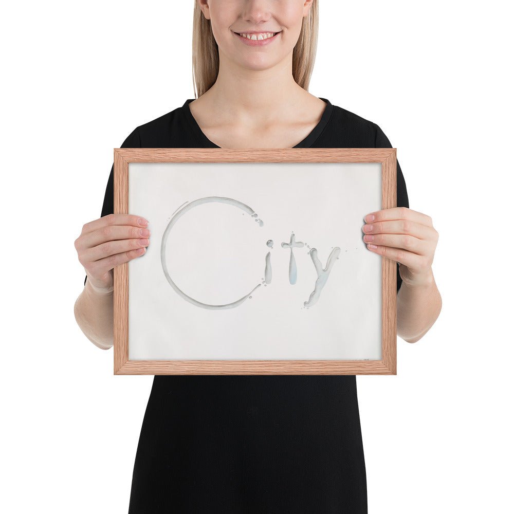 City by Edward Ruscha, Framed poster