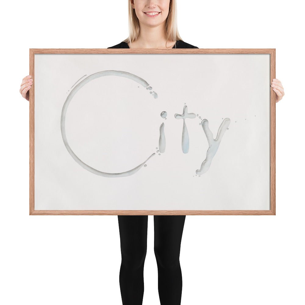 City by Edward Ruscha, Framed poster