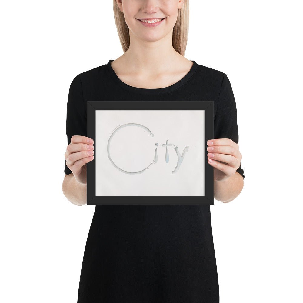 City by Edward Ruscha, Framed poster