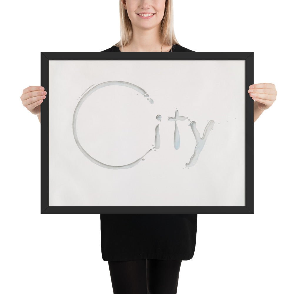 City by Edward Ruscha, Framed poster