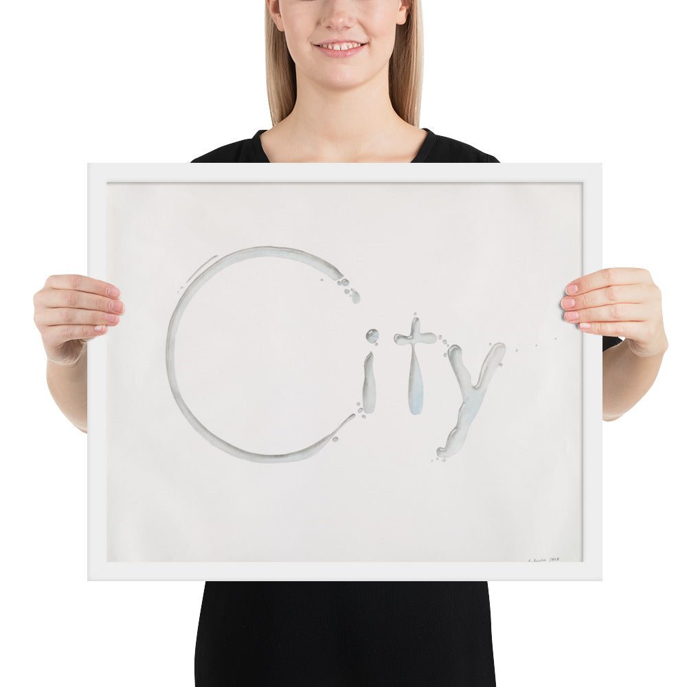 City by Edward Ruscha, Framed poster