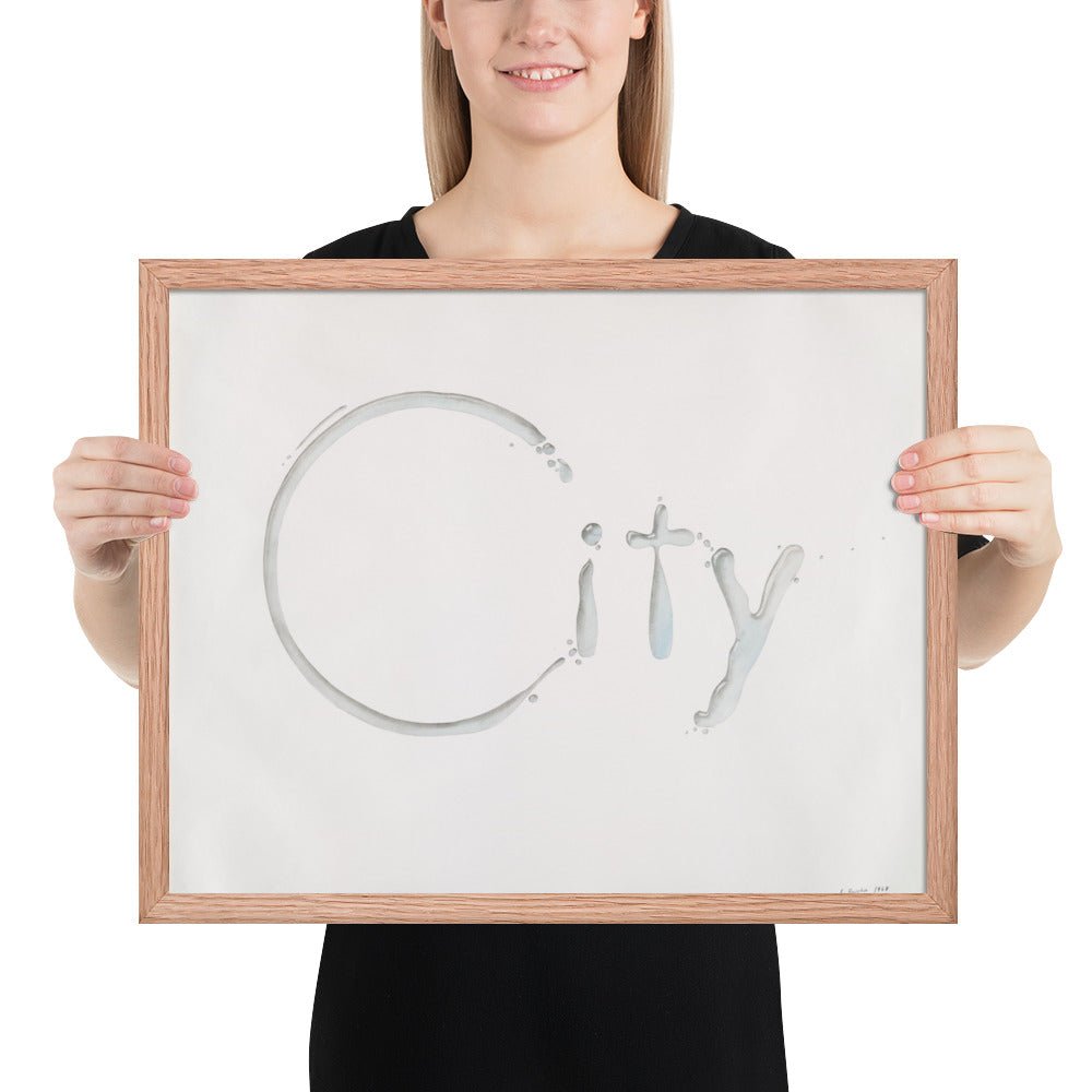 City by Edward Ruscha, Framed poster