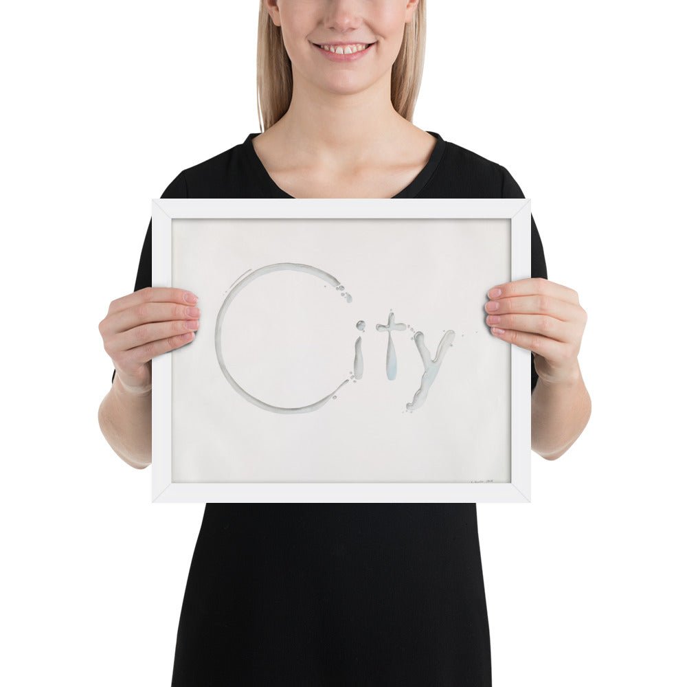 City by Edward Ruscha, Framed poster