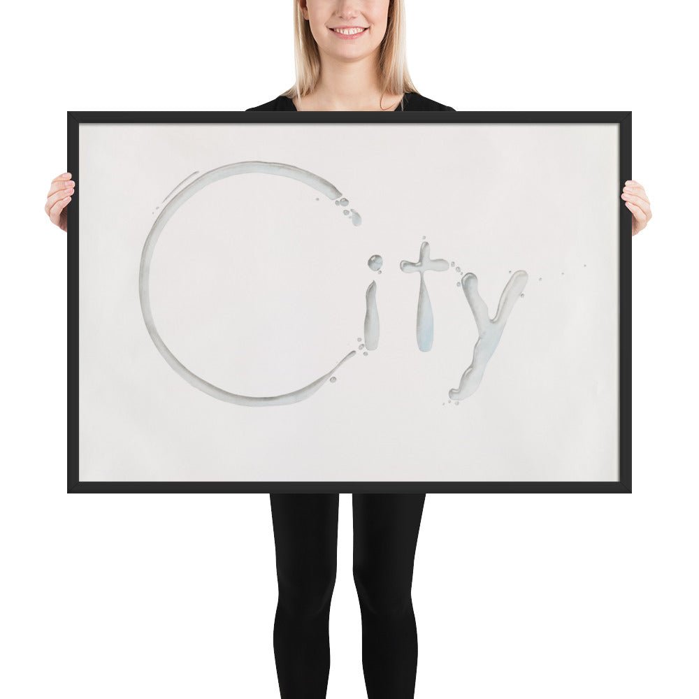 City by Edward Ruscha, Framed poster