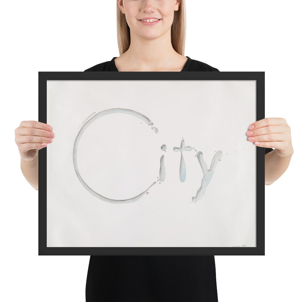 City by Edward Ruscha, Framed poster