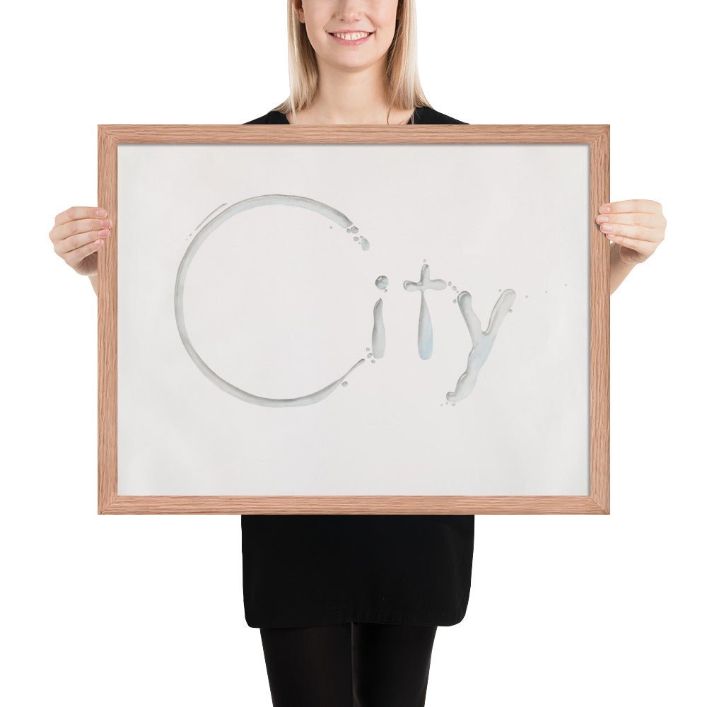 City by Edward Ruscha, Framed poster