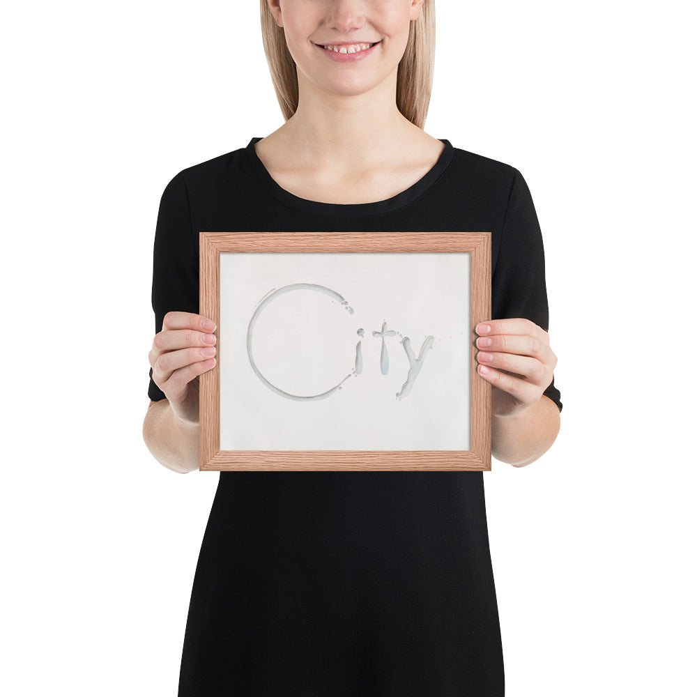 City by Edward Ruscha, Framed poster