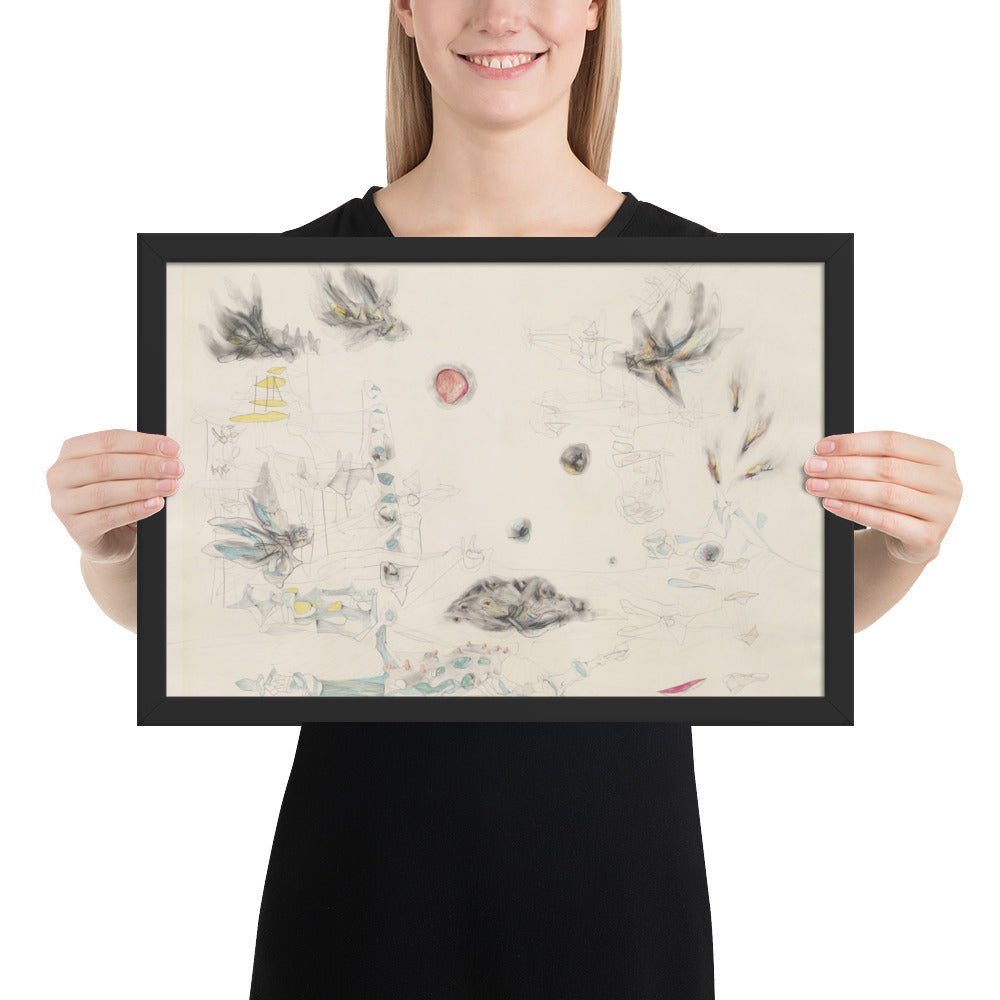 Condors and Carrion by Matta, Framed poster