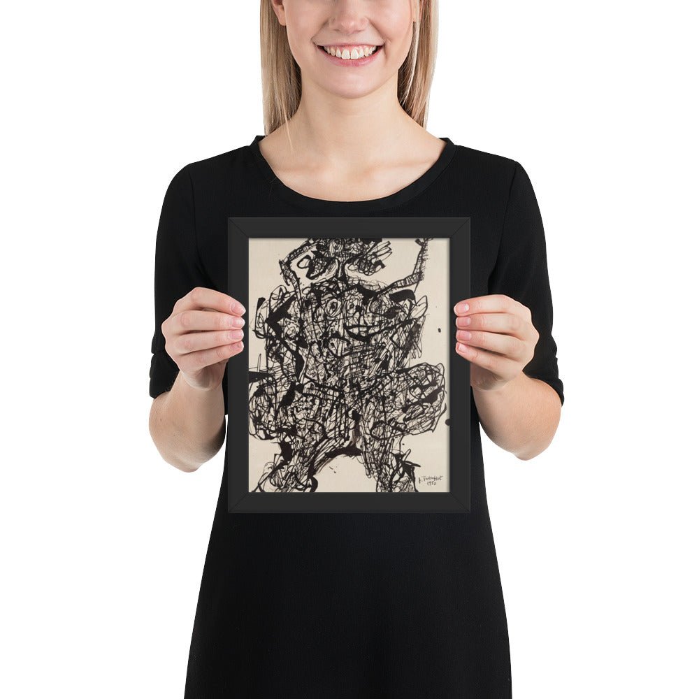 Corps de Dame v2 by Jean Dubuffet, Framed poster