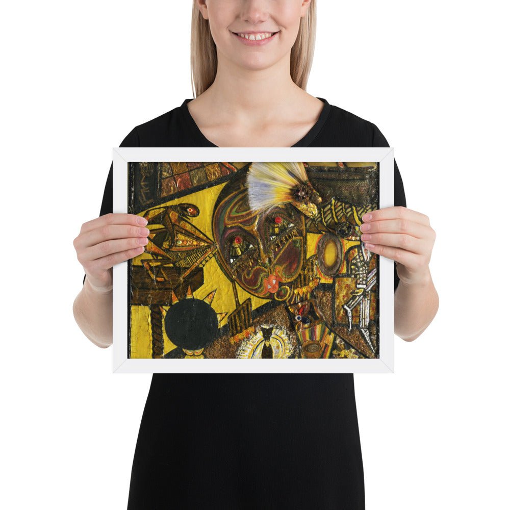Dada Portrait of Berenice Abbott by Baroness Elsa von Freytag-Loringhoven, Framed poster