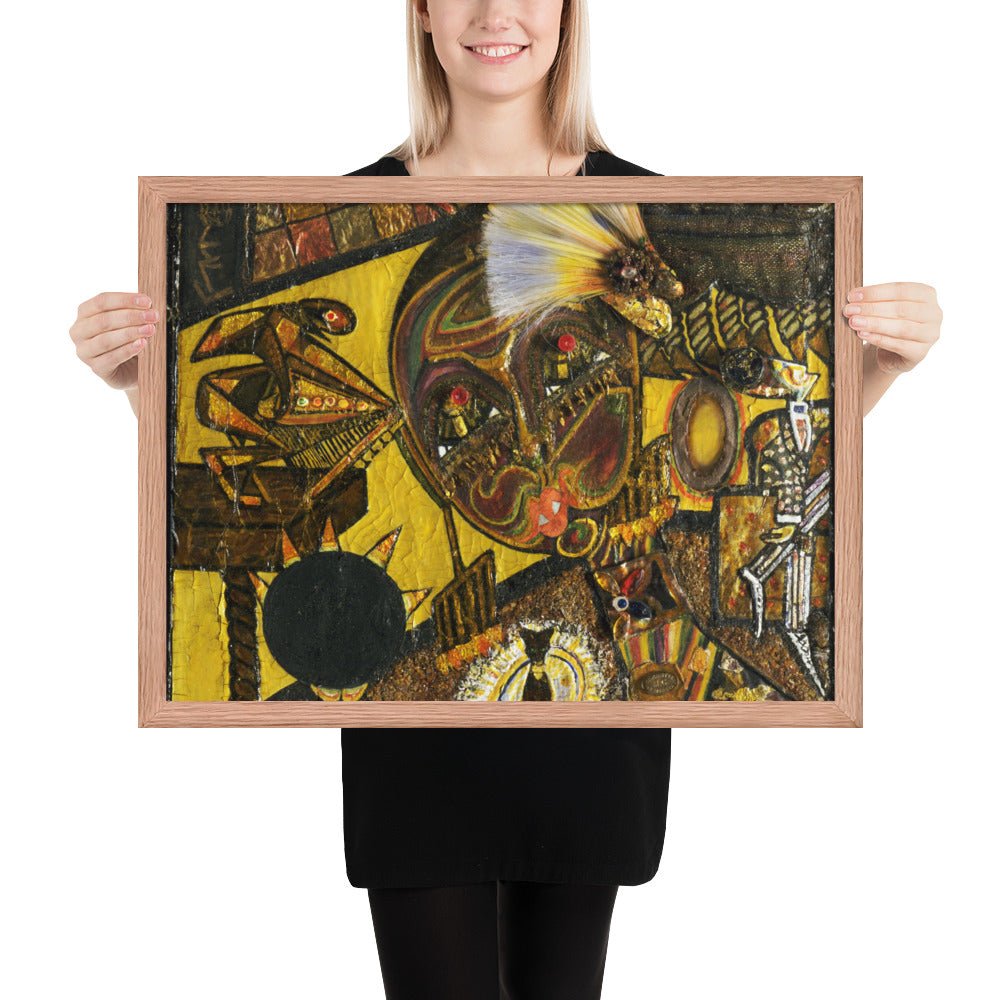 Dada Portrait of Berenice Abbott by Baroness Elsa von Freytag-Loringhoven, Framed poster