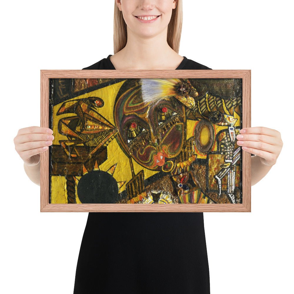 Dada Portrait of Berenice Abbott by Baroness Elsa von Freytag-Loringhoven, Framed poster