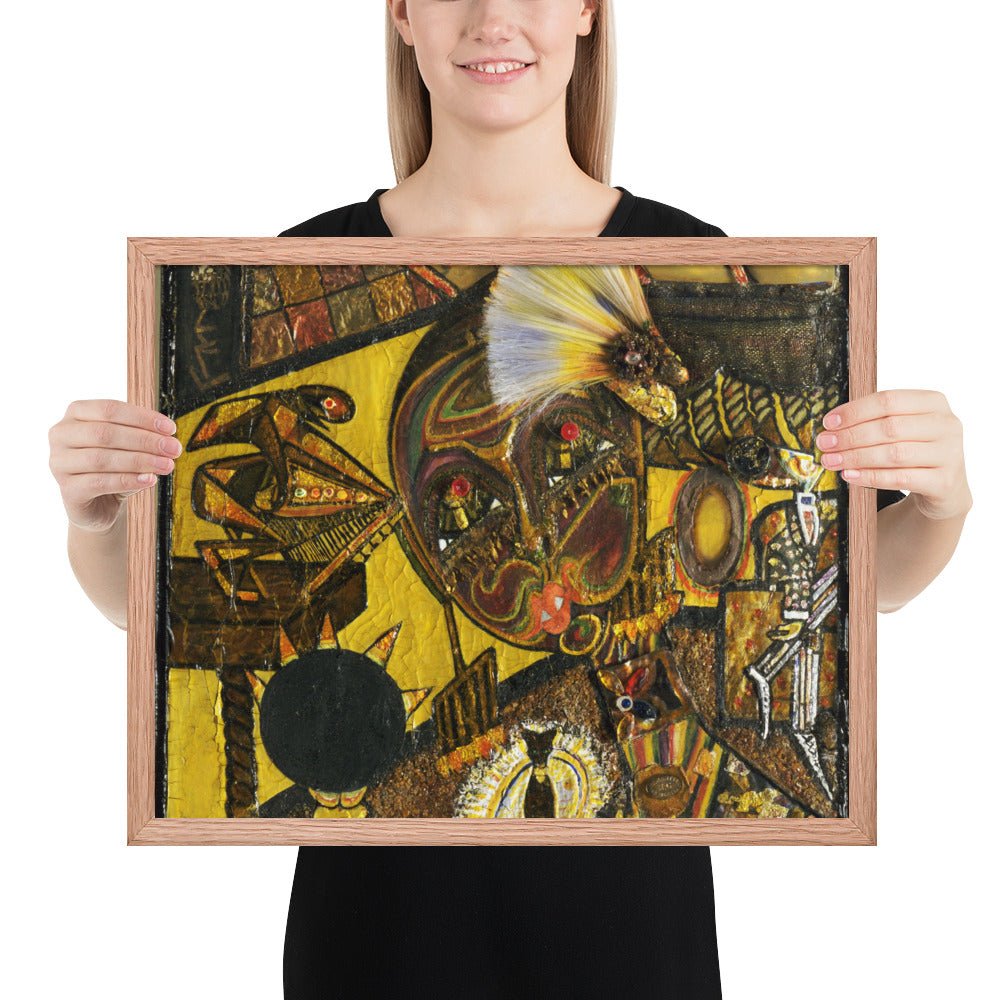 Dada Portrait of Berenice Abbott by Baroness Elsa von Freytag-Loringhoven, Framed poster