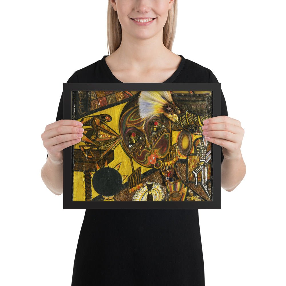 Dada Portrait of Berenice Abbott by Baroness Elsa von Freytag-Loringhoven, Framed poster