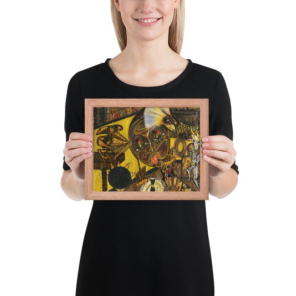 Dada Portrait of Berenice Abbott by Baroness Elsa von Freytag-Loringhoven, Framed poster