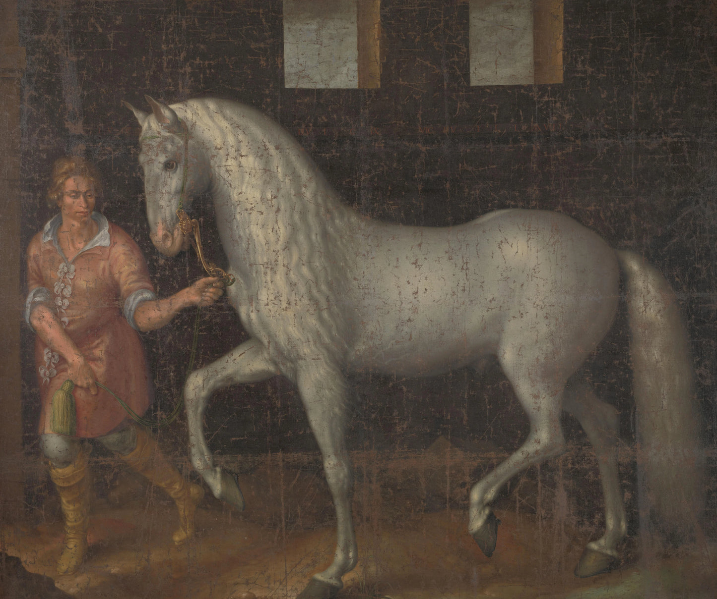 A Spanish Warhorse Captured by Lodewijk Gunther van Nassau from Archduke Albert of Austria in the Battle of Nieuwpoort and Presented to Prince Maurits – Jacques de Gheyn (II) Vintage Animal Study Art Print | Wall Art Poster