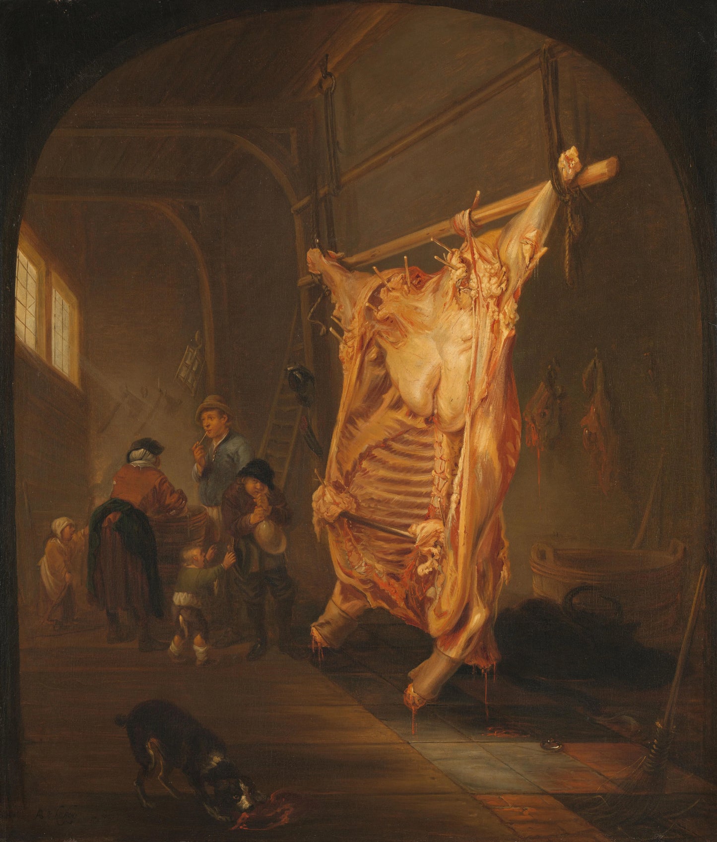 The Slaughtered Ox – Abraham van den Hecken Vintage Art Print | Wall Art Poster