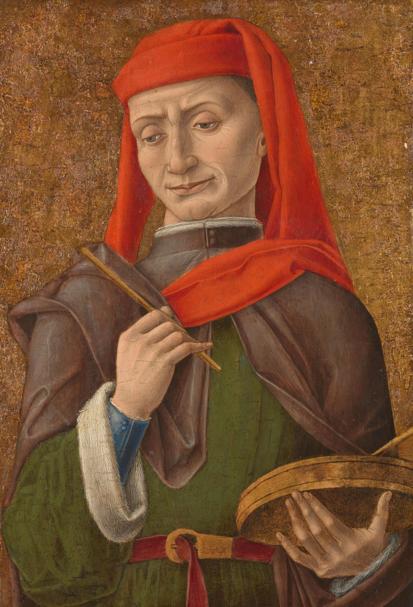 Saint Damian (or Cosmas) – toegeschreven aan Bartolommeo Vivarini Vintage Art Print | Wall Art Poster