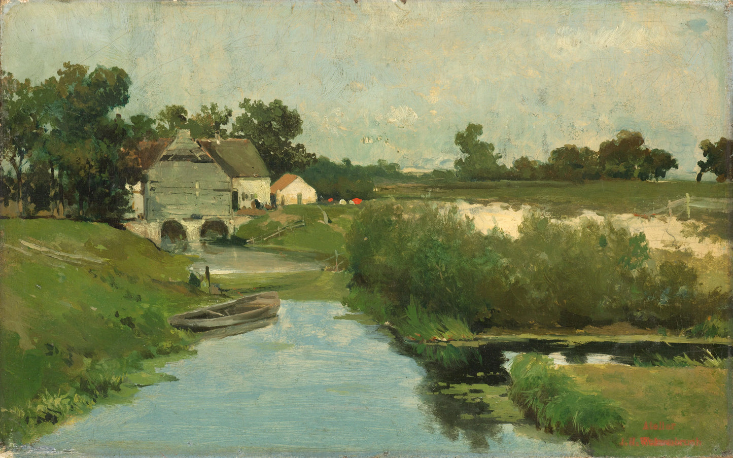 Summer Day – Johan Hendrik Weissenbruch (mentioned on object) Vintage Art Print | Wall Art Poster