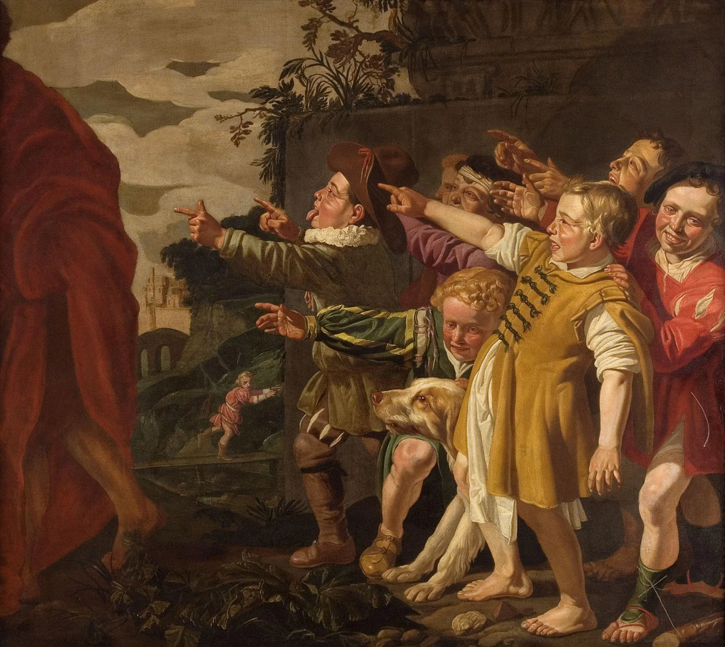 Elisha Mocked by the Little Children – toegeschreven aan Roeloff van Zijl Vintage Art Print | Wall Art Poster