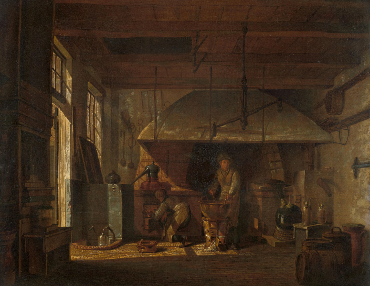 The Distillery of Apothecary A. d'Ailly in the Ramparts of the Zaagmolenpoort, Amsterdam – Johannes Jelgerhuis Vintage Art Print | Wall Art Poster