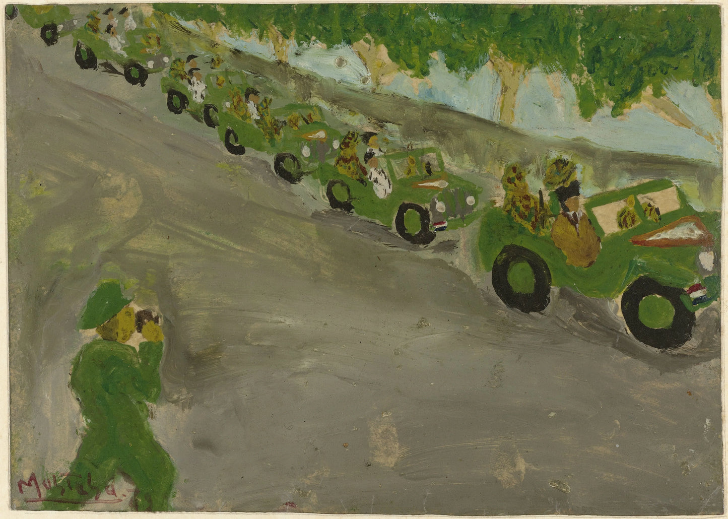The President, Vice-President and other leaders being transported at Maguwo airport to be exiled to Sumatra – Mohammad Toha Adimidjojo Vintage Art Print | Wall Art Poster